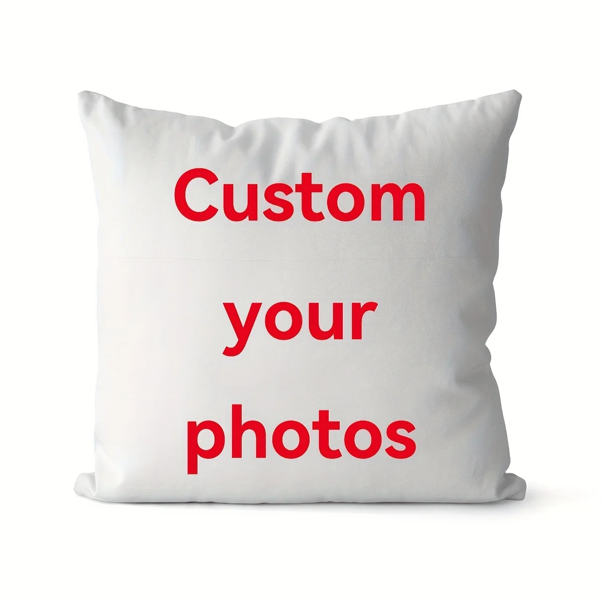 Customized photo pillow, short plush single-sided printed cover 18 x 18 inches, customizable for personal or favorite actor, sin