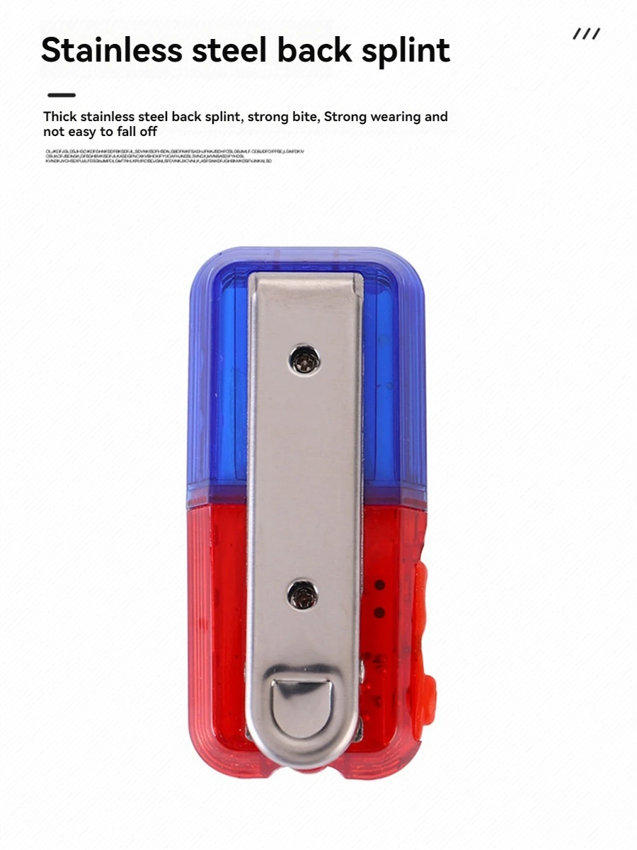 Multifunctional Warning Clip with LED Light Invisible 500m Clip  for Shoulder Built-in Police Lamp Drop Shipping