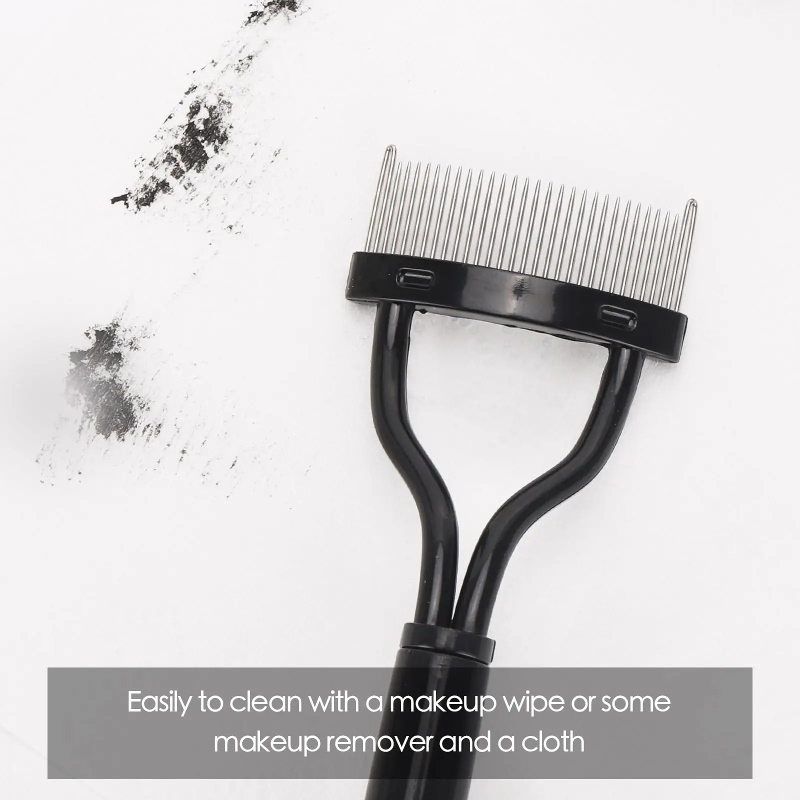 1 szt. Separator do rzęs Szczoteczki do tuszu do rzęs Grzebień do rzęs Separator Definer Grzebień do rzęs do rozczesywania i oddzielania rzęs - Czarny