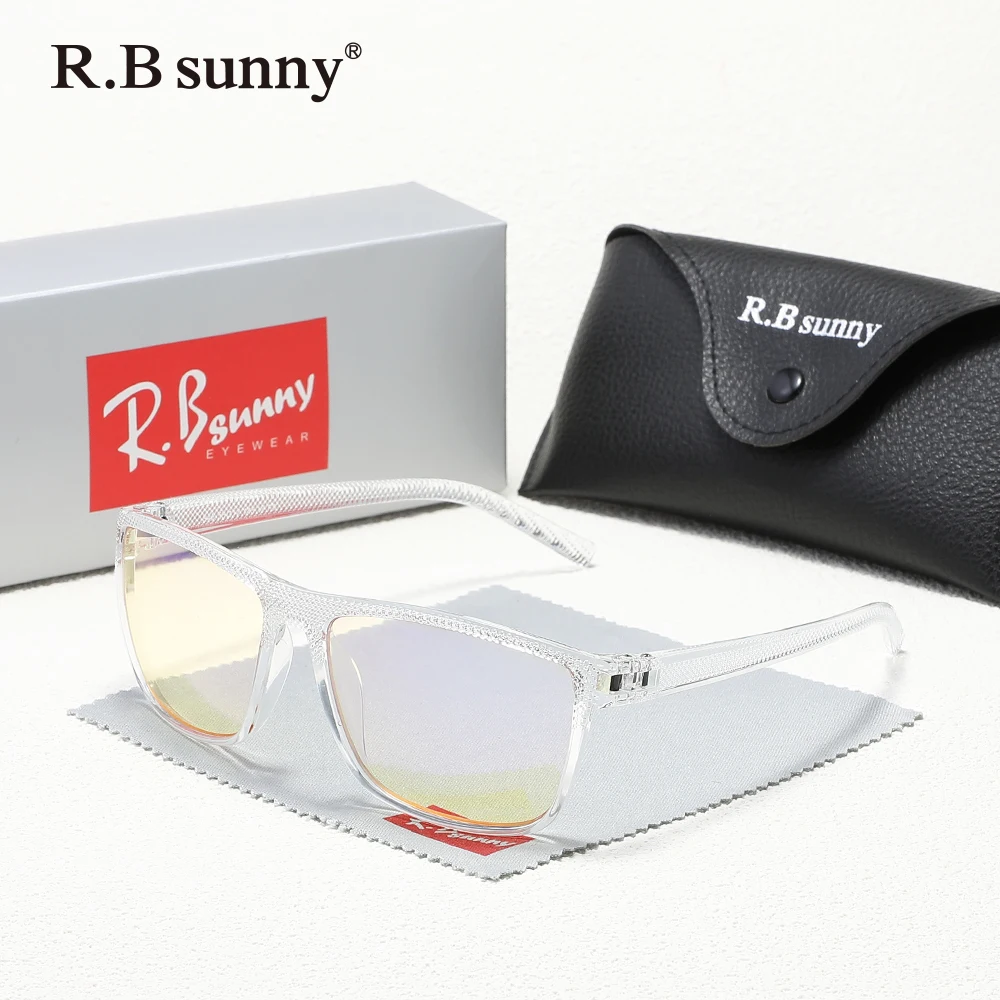 RBsunny جديد الضوء الأزرق حجب الذكور نظارات الكمبيوتر TR90 ماتي مكافحة بلو راي النظارات النساء شفافة نظارات حديثة الطراز #4