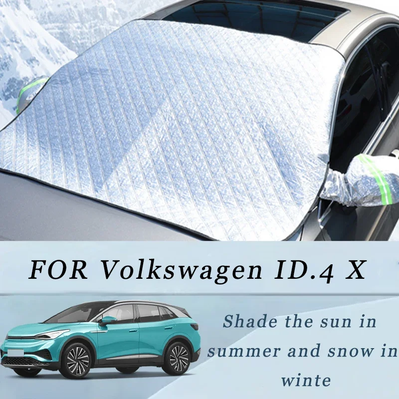 

Thickened Car Now Sunshade Windshield Cover With 5/9 Magnets UV Protection Anti Snow Sunlight For Volkswagen ID.4 X