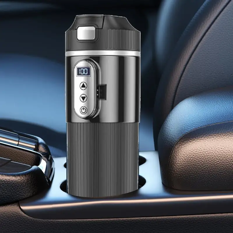 For Refer To Description Portable Car Heating Water 12V/24V Travel Coffee Cup Heated Travel Mug For Car Electric Mug  500ml LCD