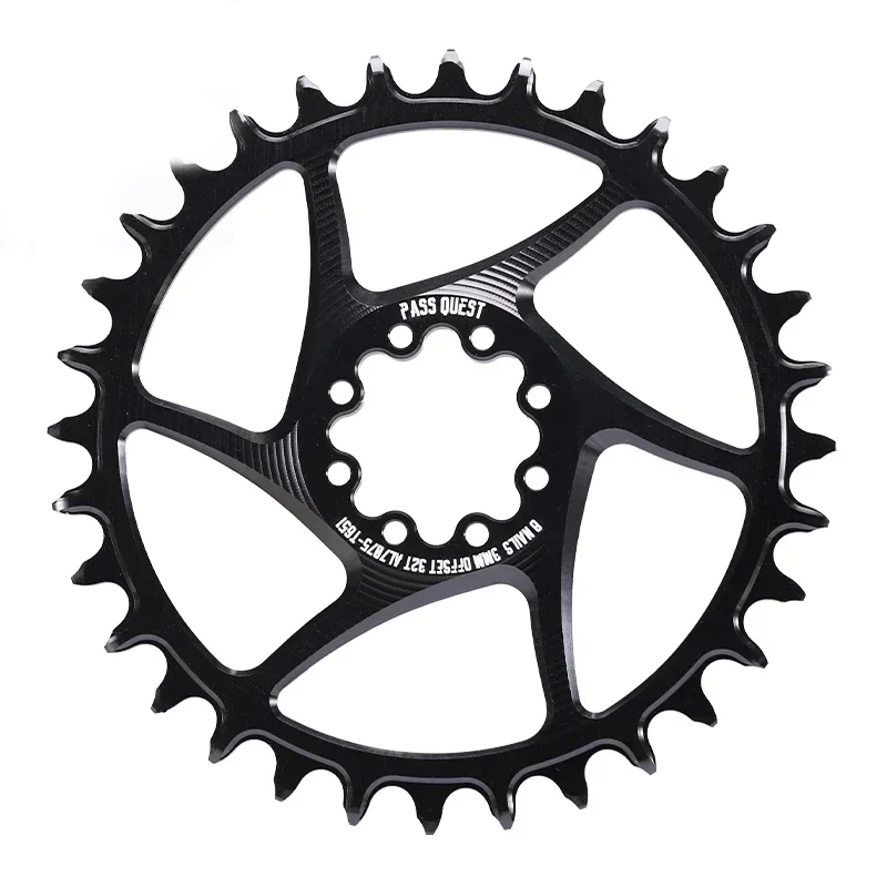 PASS QUEST 8 Nails Sprocket 3mm Offset 28-48T Round/Oval Road Bike Direct Mount Chainwheel for Sram ETAP AXS FORCE RED Crankset