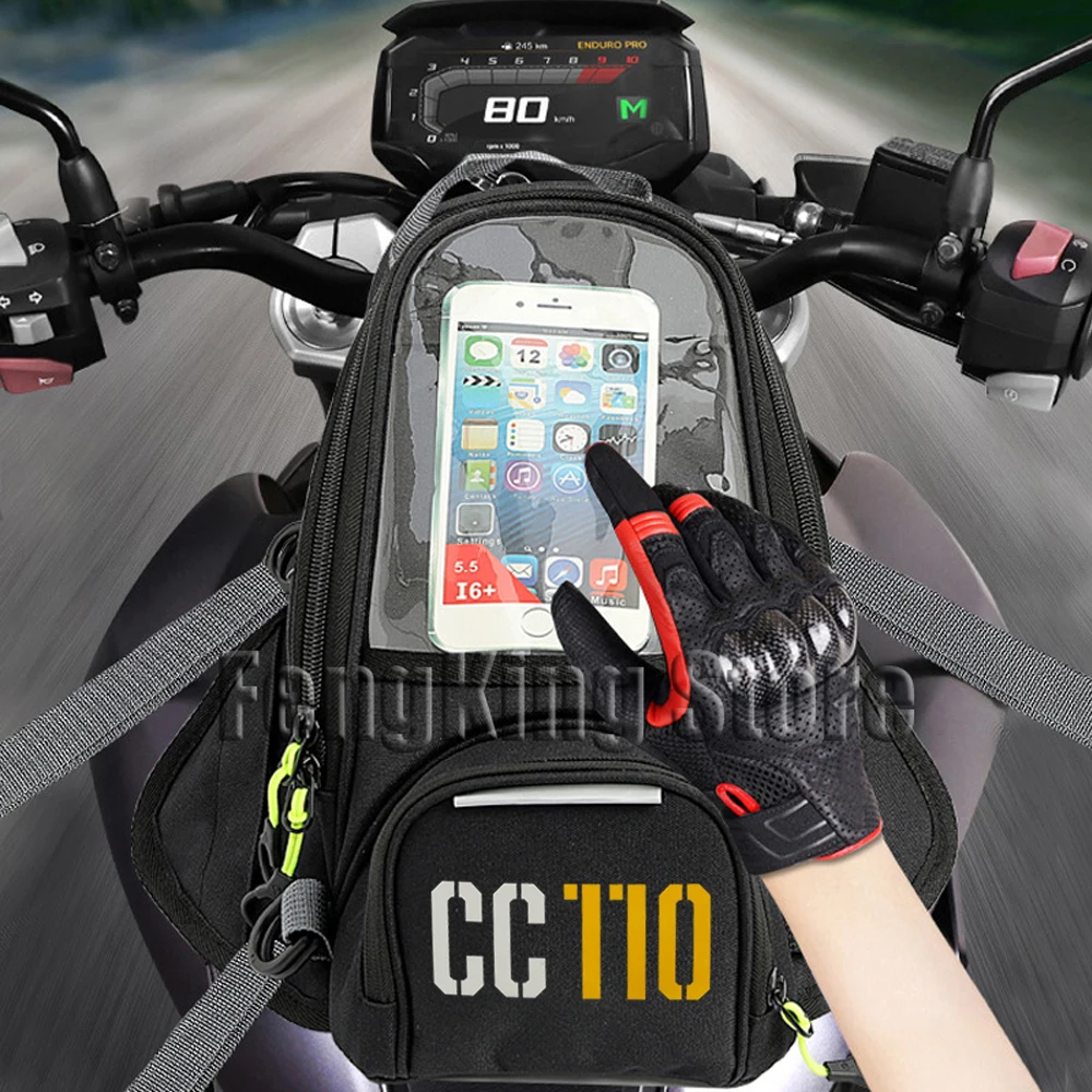 

Motorcycle Magnetic Bag Riding Bag Navigation Fuel Tank Bag Large Screen For Honda CC110 CC 110