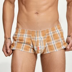 New Brand SEOBEAN Cotton short cortos hombres Mens pyjama shorts Tracksuit Plaid U bag Casual Trunks Pajama Shorts