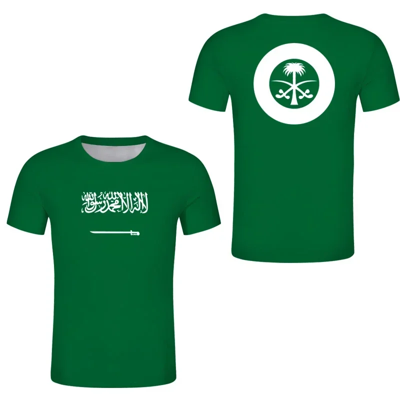 Saudi Arabia Flag 3D Printed T-shirt Islamic Country Name Men\'s and women\'s high quality top