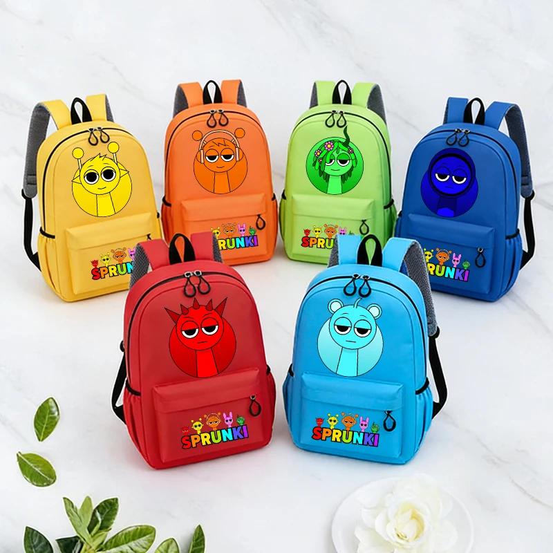 

Backpack Sprunkiy Game Role Boy Girl Student School Bag Cute Anime Printing Rucksack Book Pen Storage Kids Party Kawaii Knapsack