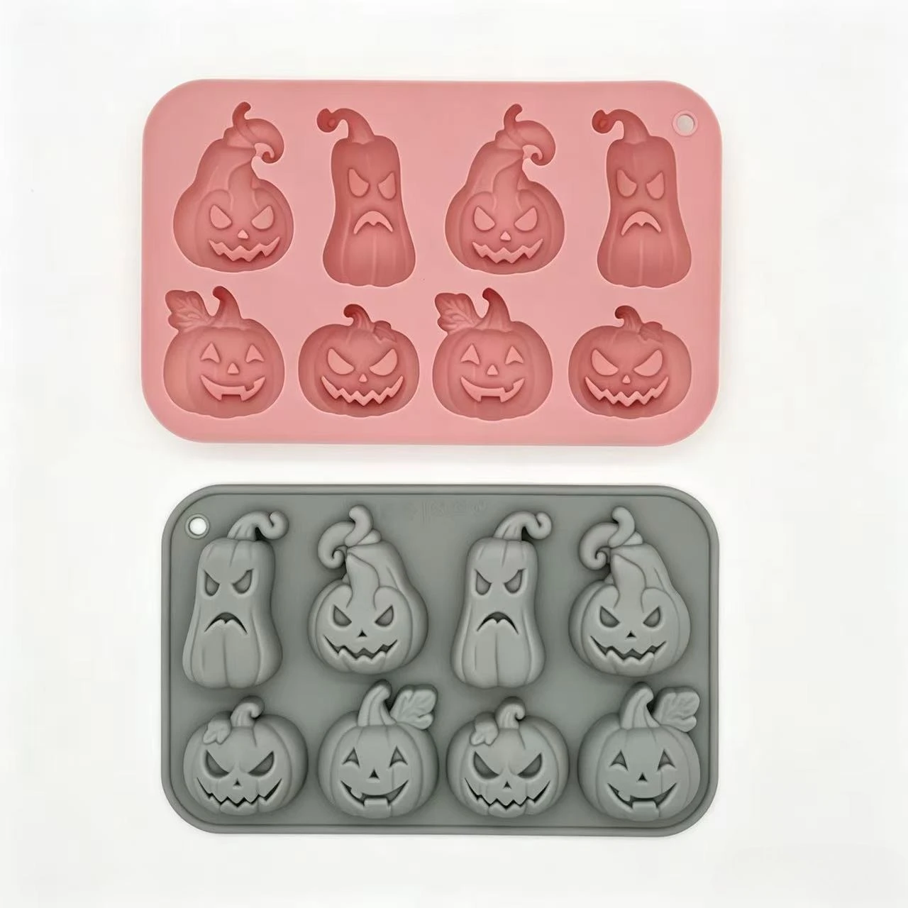 

8 Cavity Halloween Pumpkin Silicone Mold Food Grade Chocolate Candy Jelly Ice Cube Tray DIY Holiday Cake Decor Baking Mould