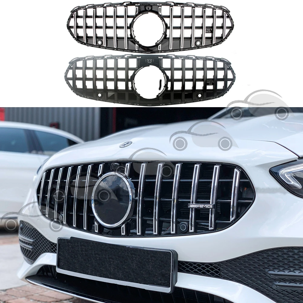 Car Front Racing Facelift Grill Upper Bumper Grilles Fit For Mercedes-Benz W206 C-Class C200 All-Terrain C220 d Estate 2022+