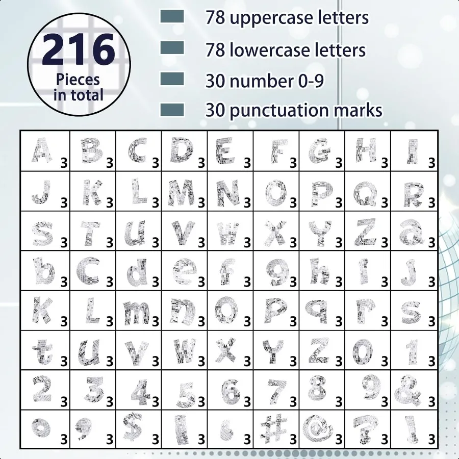 216 قطعة لوحة الإعلانات رسالة 4 بوصة الملونة ملصق مجلس إلكتروني انقطاع الأبجدية عدد الترقيم الرموز كومبو مجموعة مع Adh