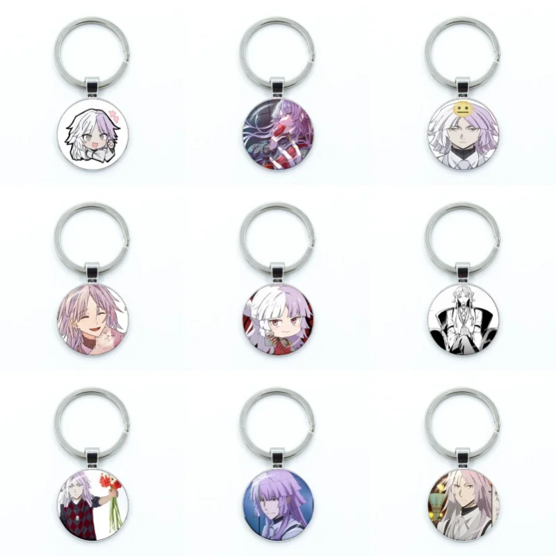 Llavero con colgante de cristal de Anime japonés Bungou Stray Dogs Sigma, joyería con dijes para bolso, llavero de recuerdo