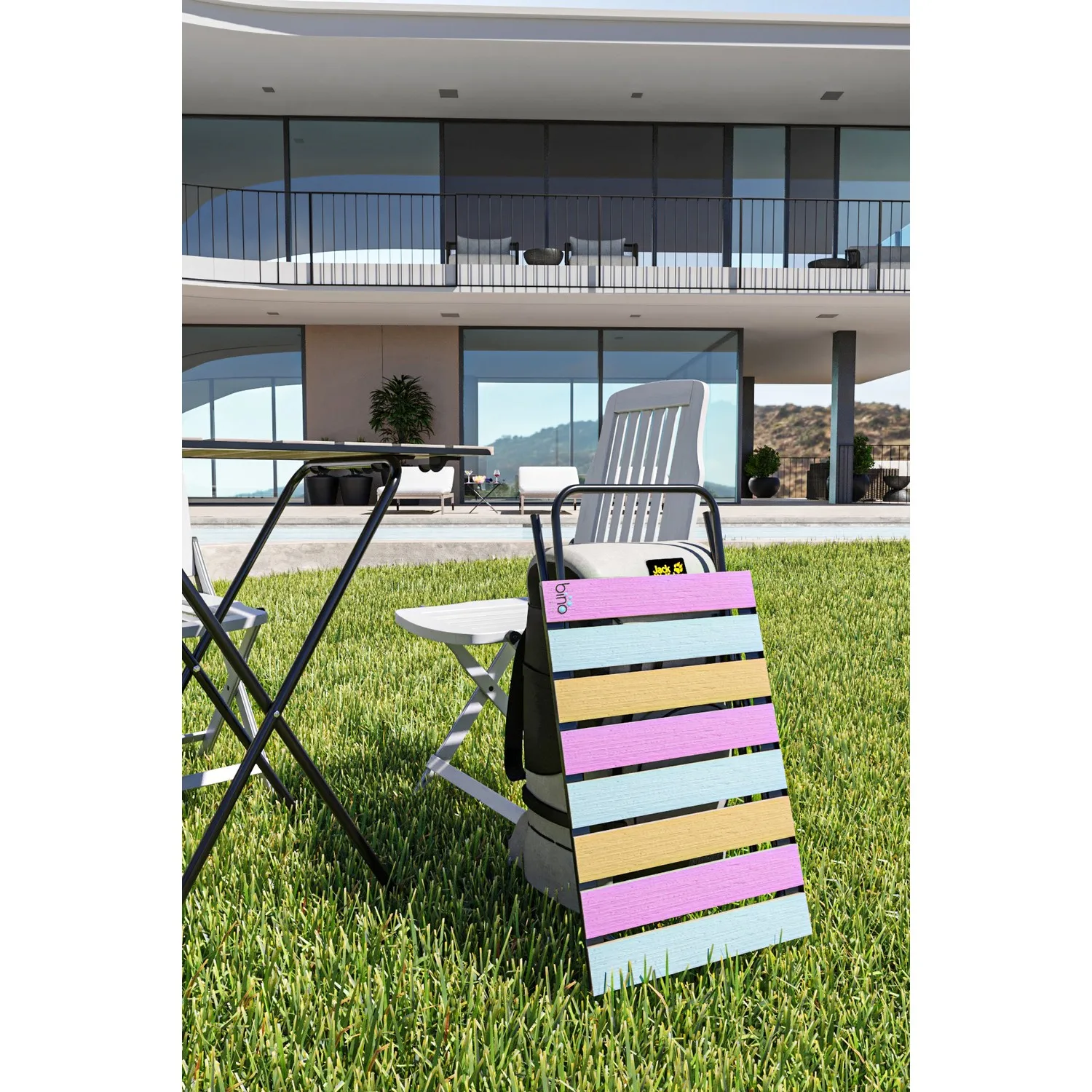 Bino พับความสูงปรับไม้ Garden Camping ตารางระเบียงแสงสีสันที่มีประโยชน์คุณภาพ Ergonomic อเนกประสงค์