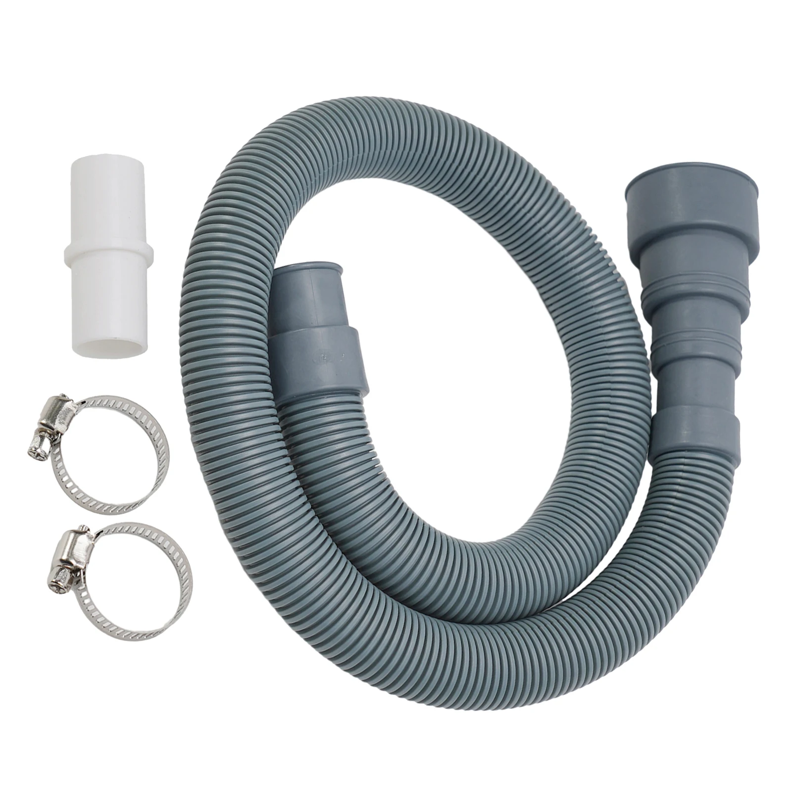 70/150/200cm Drain Pipe Washing Machine Dishwasher Drain Waste Hose Extension Pipe With Hose Clamps Set Wash Machine Accesories