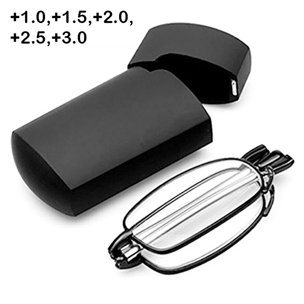 Brillen Klappbare Lesebrille Teleskop Unisex Erwachsene mit Etui +1,00 +1,50 +2,00 +2,50 +3,00 verstellbar