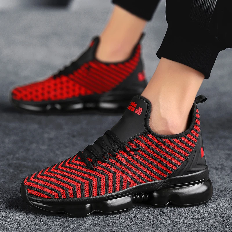 men casual shoes sport sneakers durable outsole trainer fashion sport running shoes lightweight breathable plus size 39-46