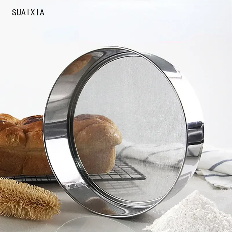 304 Stainless Steel Flour Sieve 40 Mesh Thickened Sesame Baking Tools Holding Ultrafine Flours Sift Kitchen Accesories