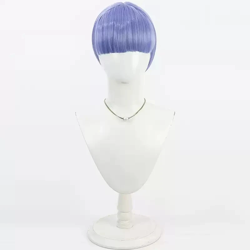 Peruka Cosplay The Hundred Line Moko Mojiro 50CM Niebieskie Włosy Plecione Akademia Ostatniej Obrony Halloween Party dla Kobiet