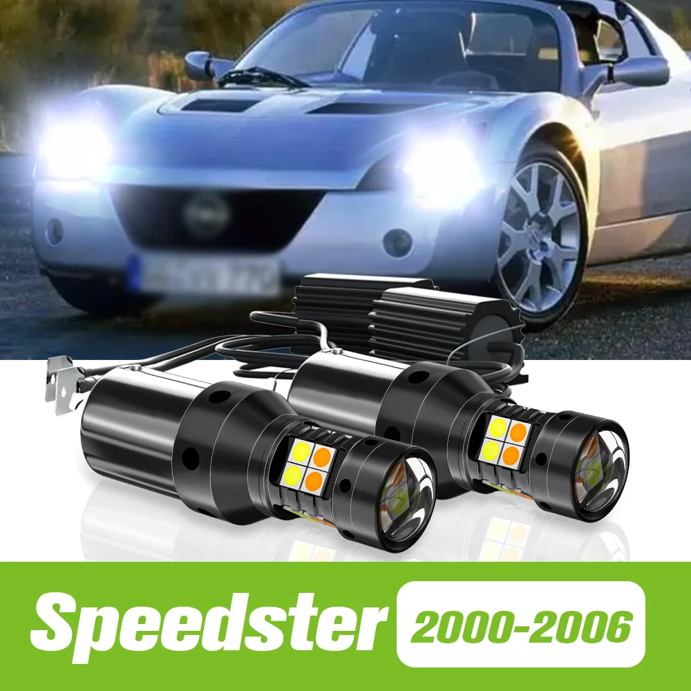 2pcs For Opel Speedster 2000-2006 Dual Mode LED Turn Signal+Daytime Running Light DRL 2001 2002 2003 2004 2005 Accessories