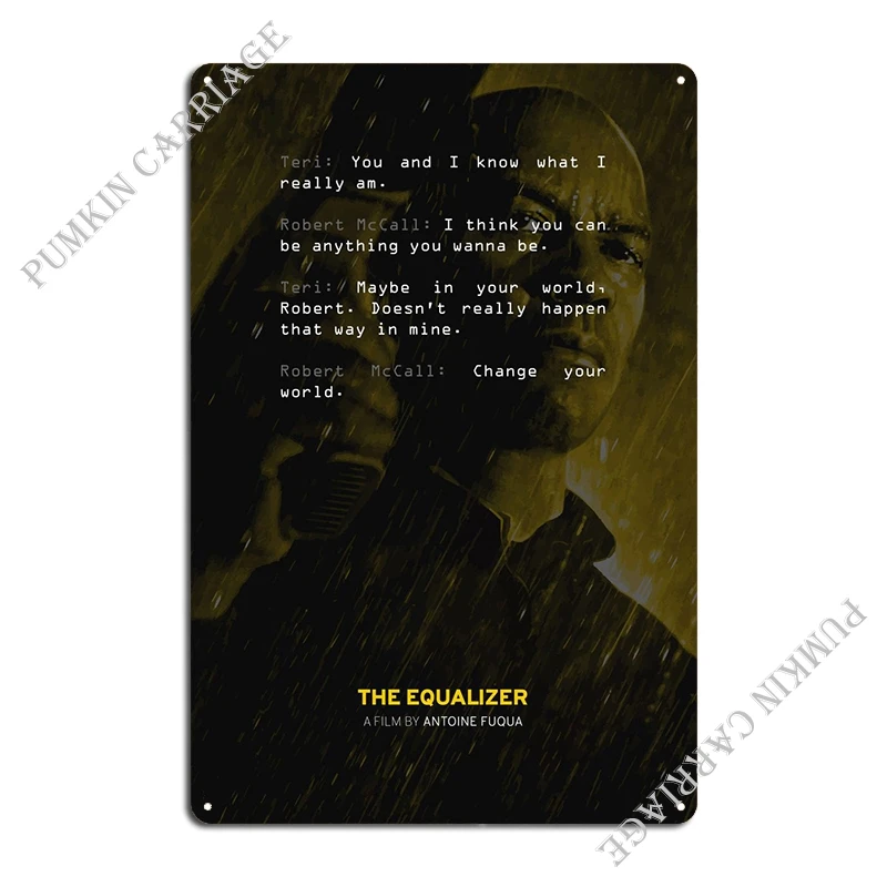 The Equalizer Metal Sign Funny Retro Character Design Plaques Tin Sign Poster