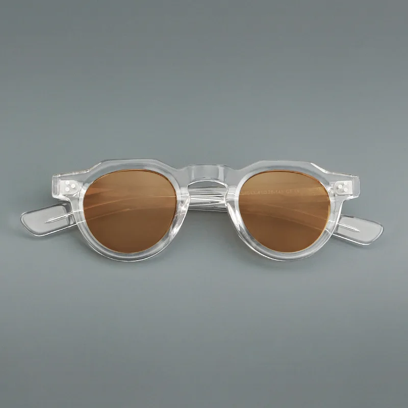 الفاخرة الاستقطاب خلات النظارات الشمسية الرجال قسط الرجعية مصمم النظارات الشمسية الصغيرة النساء UV400 اليدوية العلامة التجارية مصمم النظارات #4