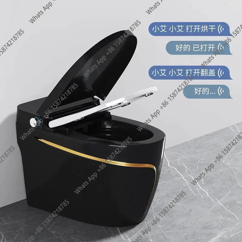 Smart toilet color high-end household integrated type automatic small apartment drying black gray voice siphon type