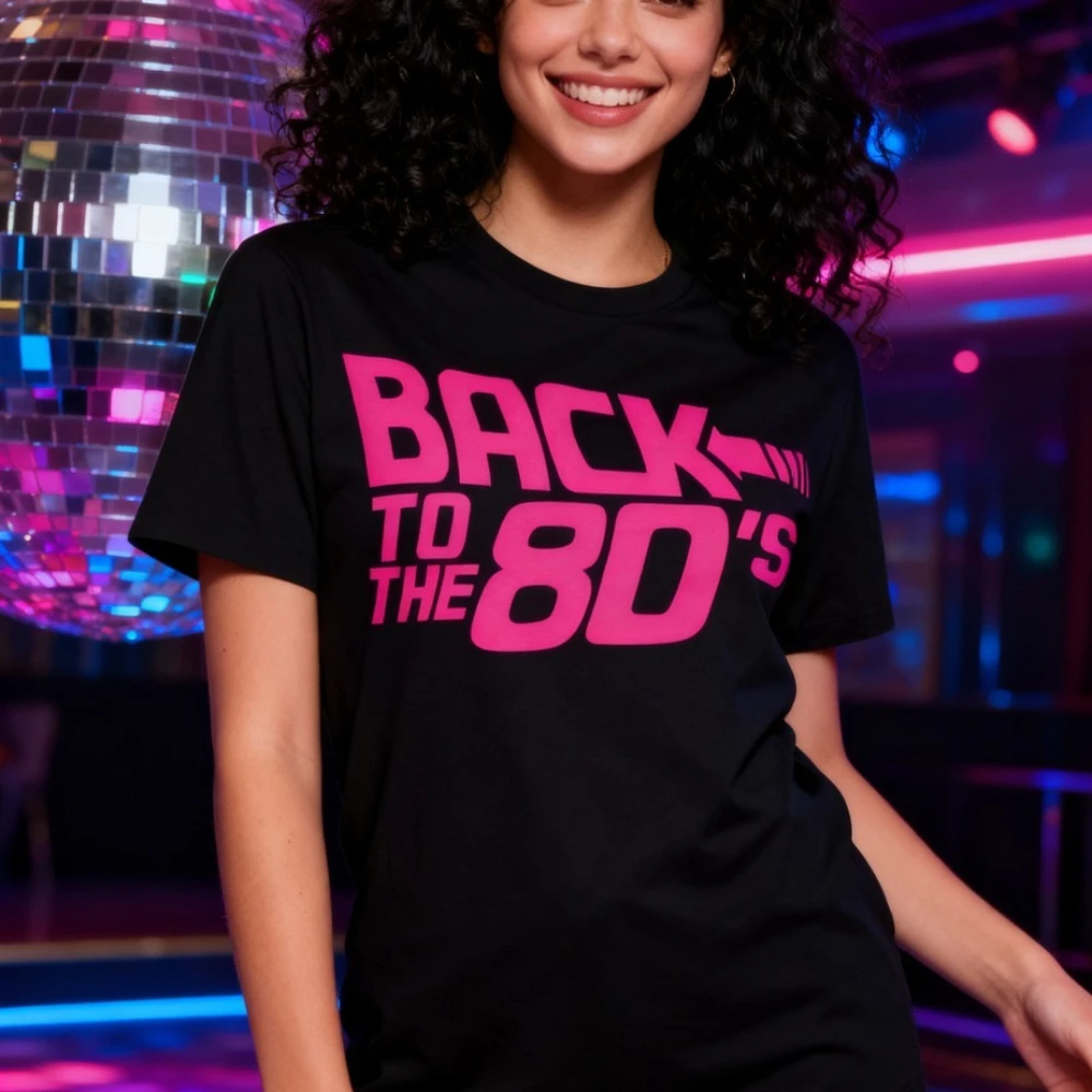 

Retro 80s T-Shirt Vintage Party Costume Creative Design Women Fashion Shirt 80s O-neck Hot Sale Tops Mens Casual Daily Life Tees