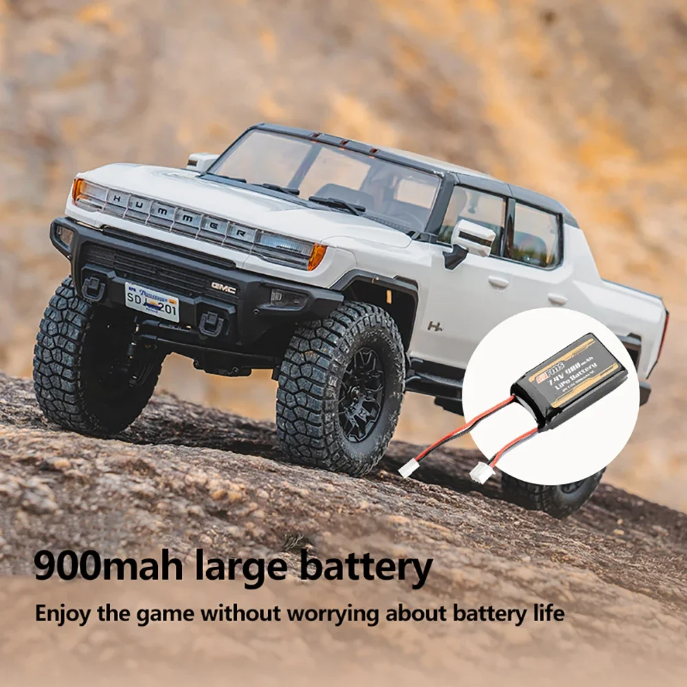 FMS FCX18 RC Car 1/18 Hummer EV 2.4G Electric Off-road Remote Control Car Model Simulation Climbing Car Boy Toy Gift