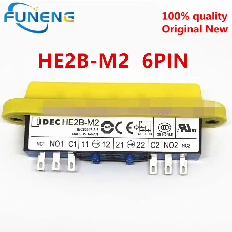 1PCS  Brand New Original HE2B-M2 HE2B-M200PY-M222PY yellow enable switch 14 6-pin BY