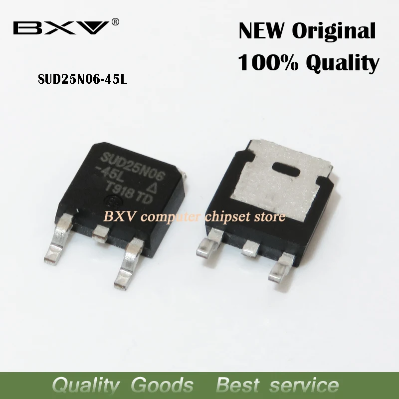 10PCSlLOT TO-252 SUD25N06-45L-E3 SUD25N06-45L SUD25N06 25N06