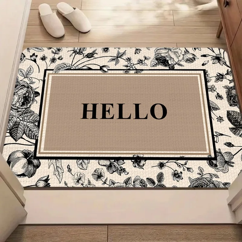 Fashion Leopard Print Doormat Classic Stylish Leopard High Heel Design Mat Soft Non-slip Hallway Bedroom Kitchen Entrance Rug