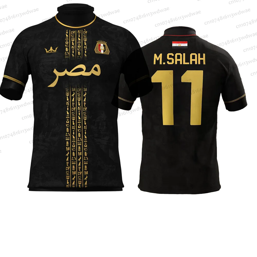 25-26 جديد مصر كرة القدم الرجال كرة القدم جيرسي مصر التجفيف السريع محمد صلاح 11 جيرسي كيت الرجال مصر كرة القدم طفل جيرسي أطقم