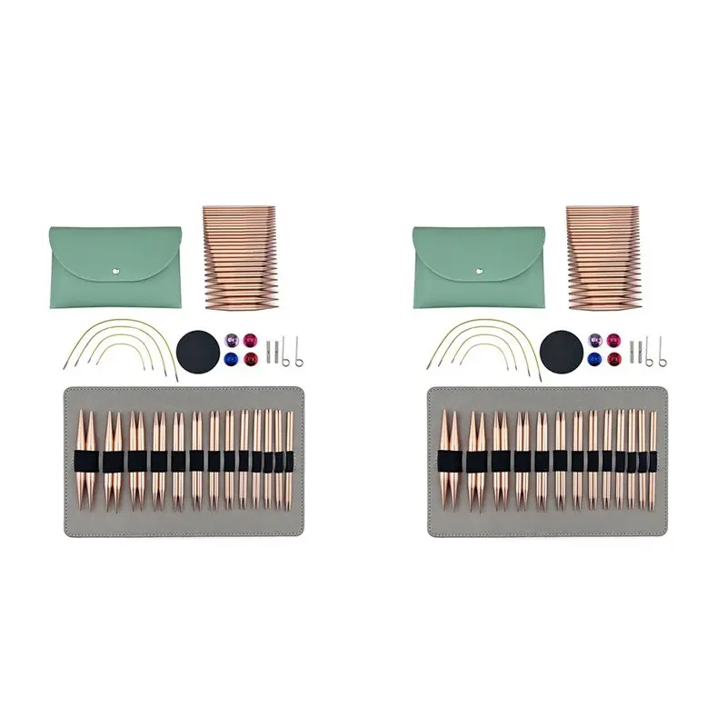 AC88-26 Pairs Of Interchangeable Circular Knitting Needles Set, Circular Knitting Needles, Knitting Needles,3Mm-10Mm