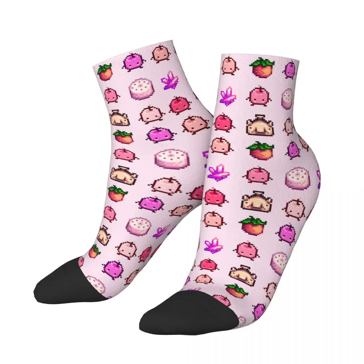 Stardew Valley Pink Junimo Set Socks Harajuku High Quality Stockings All Season Socks Accessories for Unisex Birthday Present