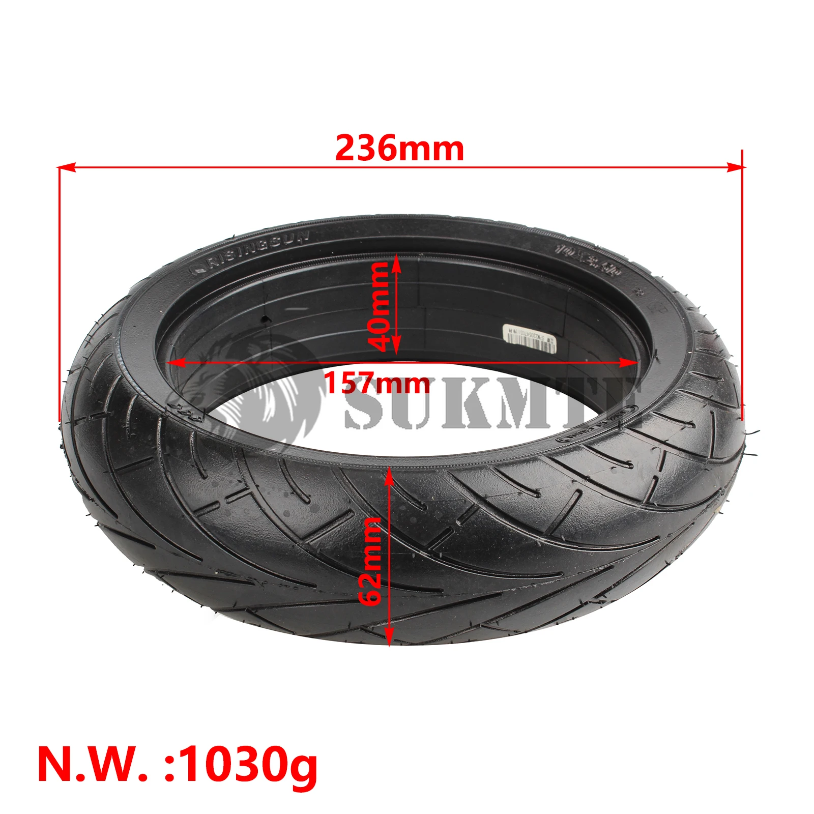 RISINGSUN Tires 10x2.5D Solid Tires for Electric Scooter Tires, Machine Car Tires 10x2.5D Robot High-quality