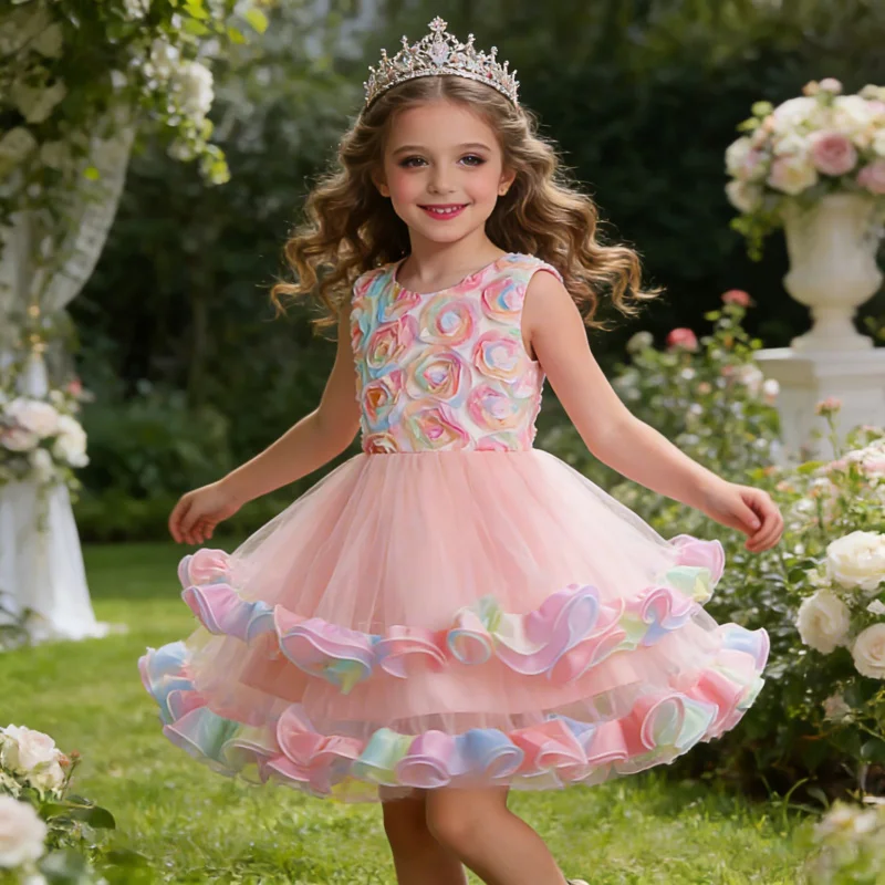 

Детские нарядные платья, платья для принцесс, цветочные платья для малышей, свадебные платья для девочек в наличии