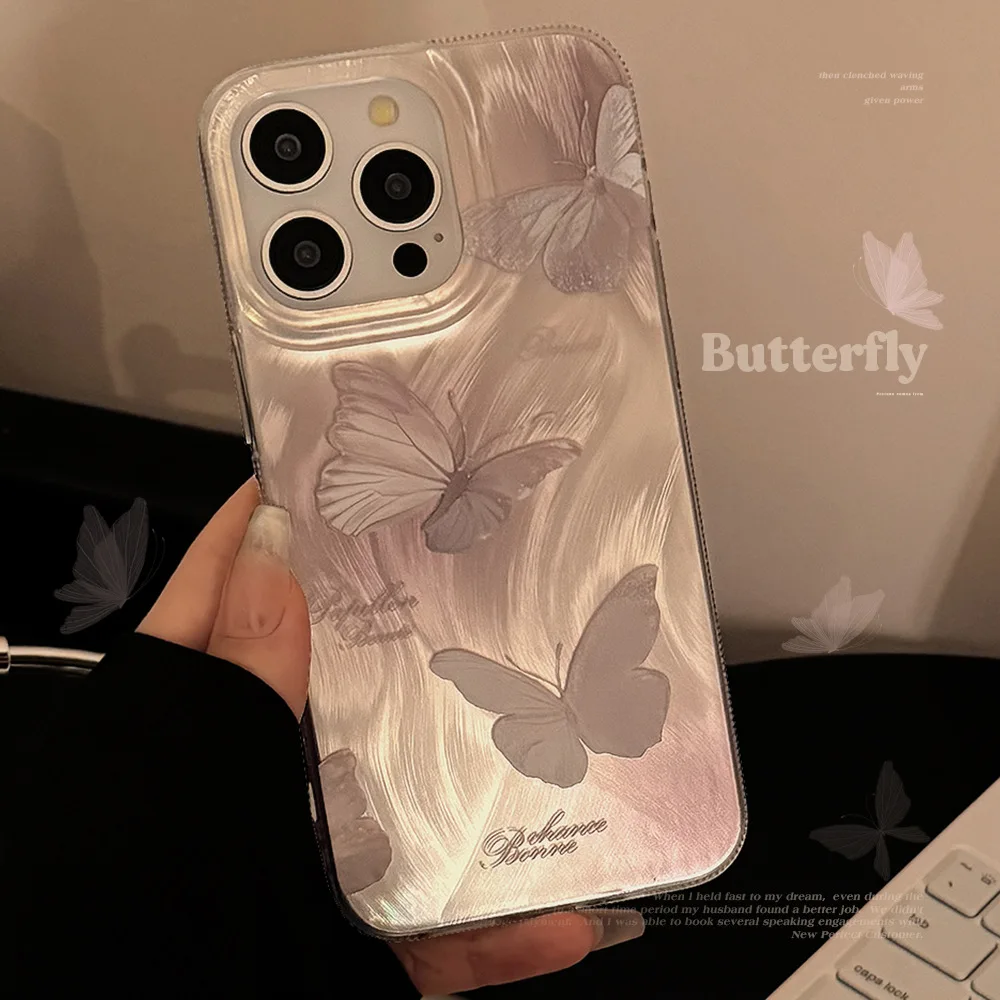 Phone Case Korean Style Glitter Polka Dot Soft Cover for iPhone 11 12 13 14 15 16 Pro Max Shockproof Back Cover