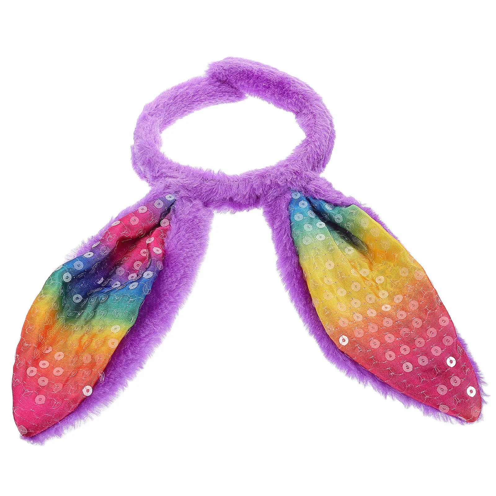 

Purple Gradient Sequin Bunny Ears Headband Cute Easter Hair Hoop for Adults Kids Party Photo Prop Costume Accessory Rabbit Ear