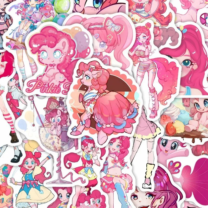 48PCS Anime Cartoon My Little Pony Pinkie Pie Sticker Notebook Phone Case Computer Refrigerator Cup Guitar Sticker Wholesale