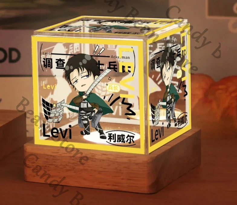 アニメ進撃の巨人リヴァイ・アッカーマンエレン・イェーガーコスプレアクリル三色ナイトライト漫画ナイトライト露出ランプクリスマス