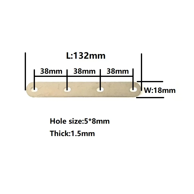 4pcs M4 BusBar 105Ah 90Ah 2P 4P 38mm Hole Spacing 1.5mm Thick 18mm Width Battery Connector Pole Contact For LiFePO4 Lithium Cell