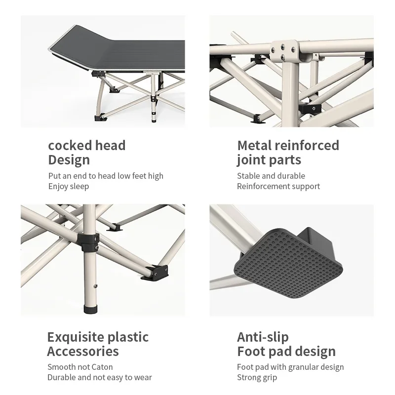 Łóżko kempingowe do podróży na świeżym powietrzu Ultralekkie łóżko składane Podróżowanie Alpinizm Lekkie łóżko Krzesło biurowe