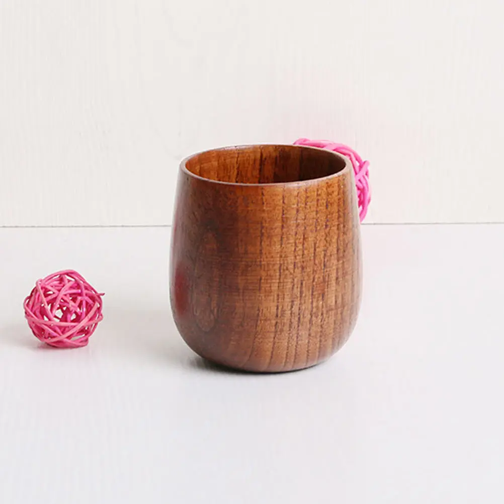 

4pcs Wooden Teacup Hot Tea Cup Sake Serving Beverage Drinkware Anti Scald Easy Clean Hygienic Practical Household Storage