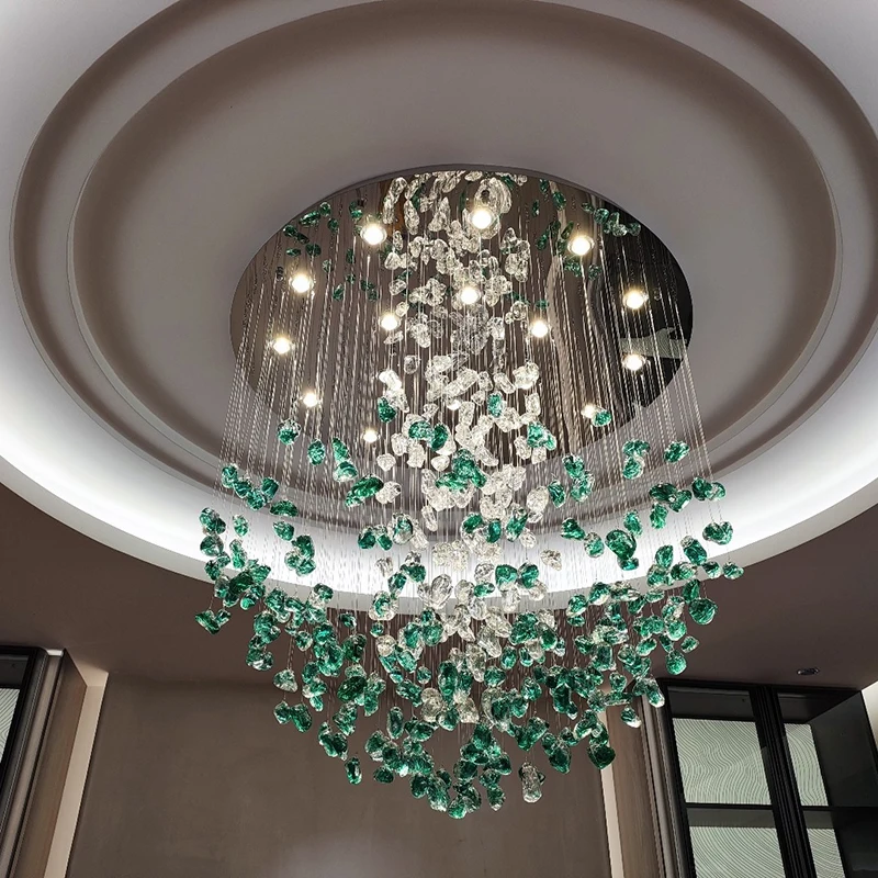 الثريات البلورية/ النجف الكريستالي الحديثة إضاءة داخلية مصباح السقف أضواء معلقة ثريات LED للإضاءة الداخلية لغرفة المعيشة #4