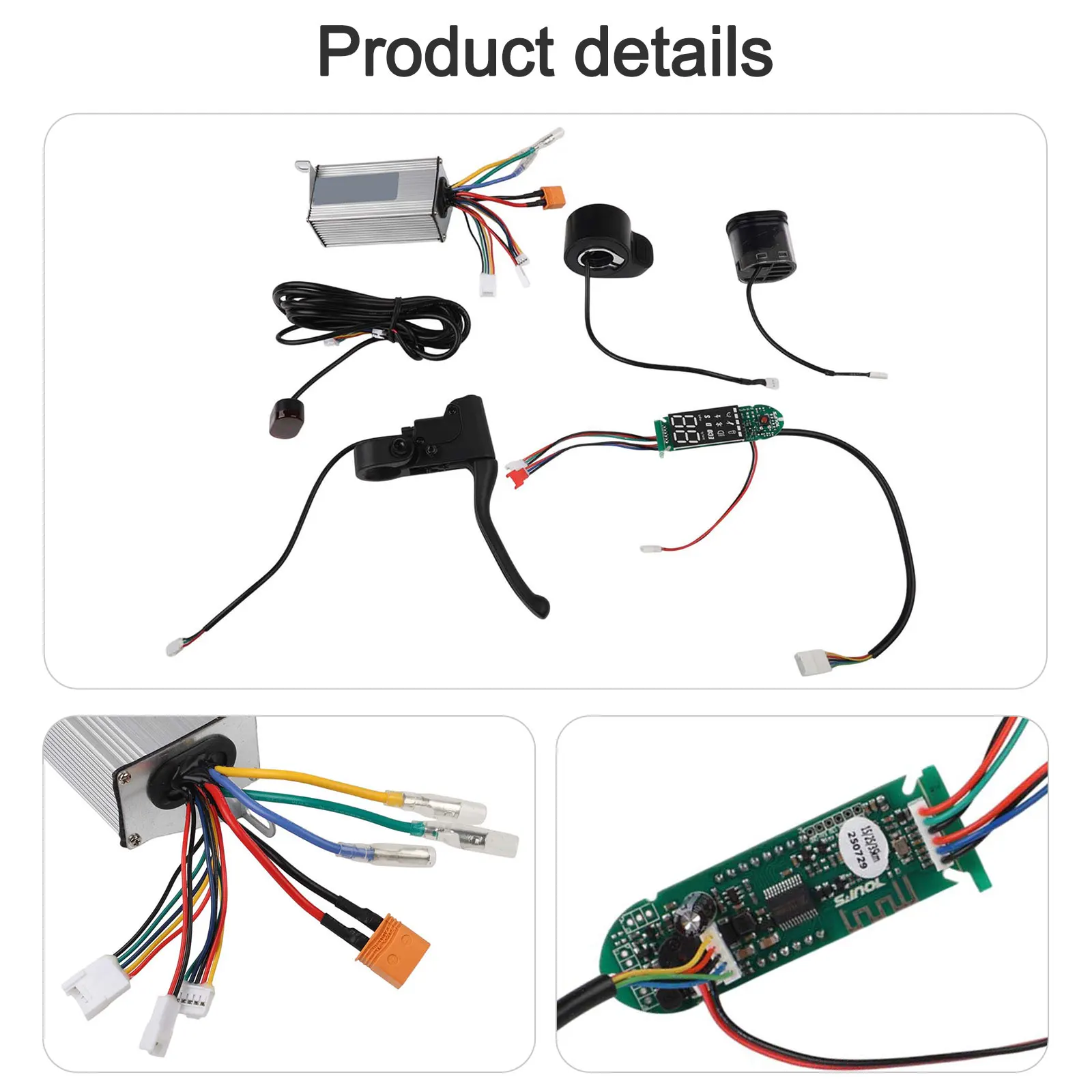 

Overcurrent Protection 500W Controller Kit DC36V Power Supply Heatsink Design 36V 500W Electric Scooter Controller Tail Light