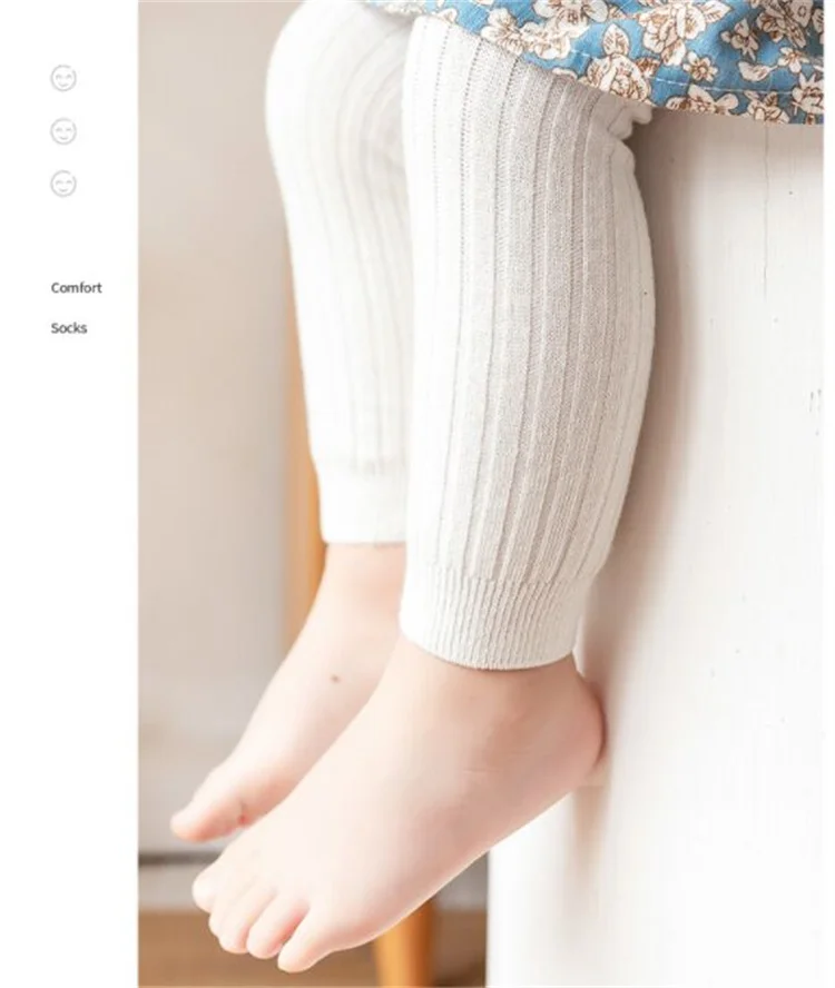 Kinderhosen für Mädchen und Jungen, gestrickte Leggings für Mädchen, einfarbige Baby-Kinderhosen, Strumpfhosen für 0 bis 6 Jahre, Frühling – Detail 6