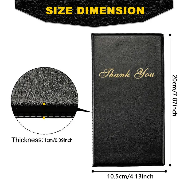 1/5/10 pezzi cartella di controllo in PVC porta carte ospite ristorante presentatori fatture server menu checkbook organizer