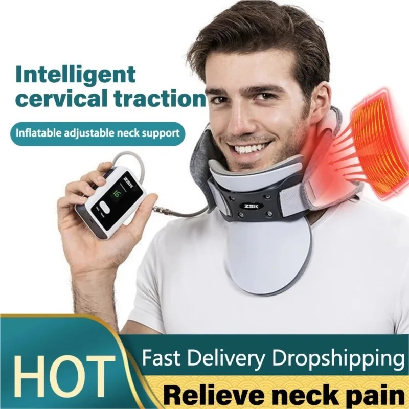 neck cervical traction device adjustable inflatable collar household massage Spondylosis Collar Hanging Neck frame
