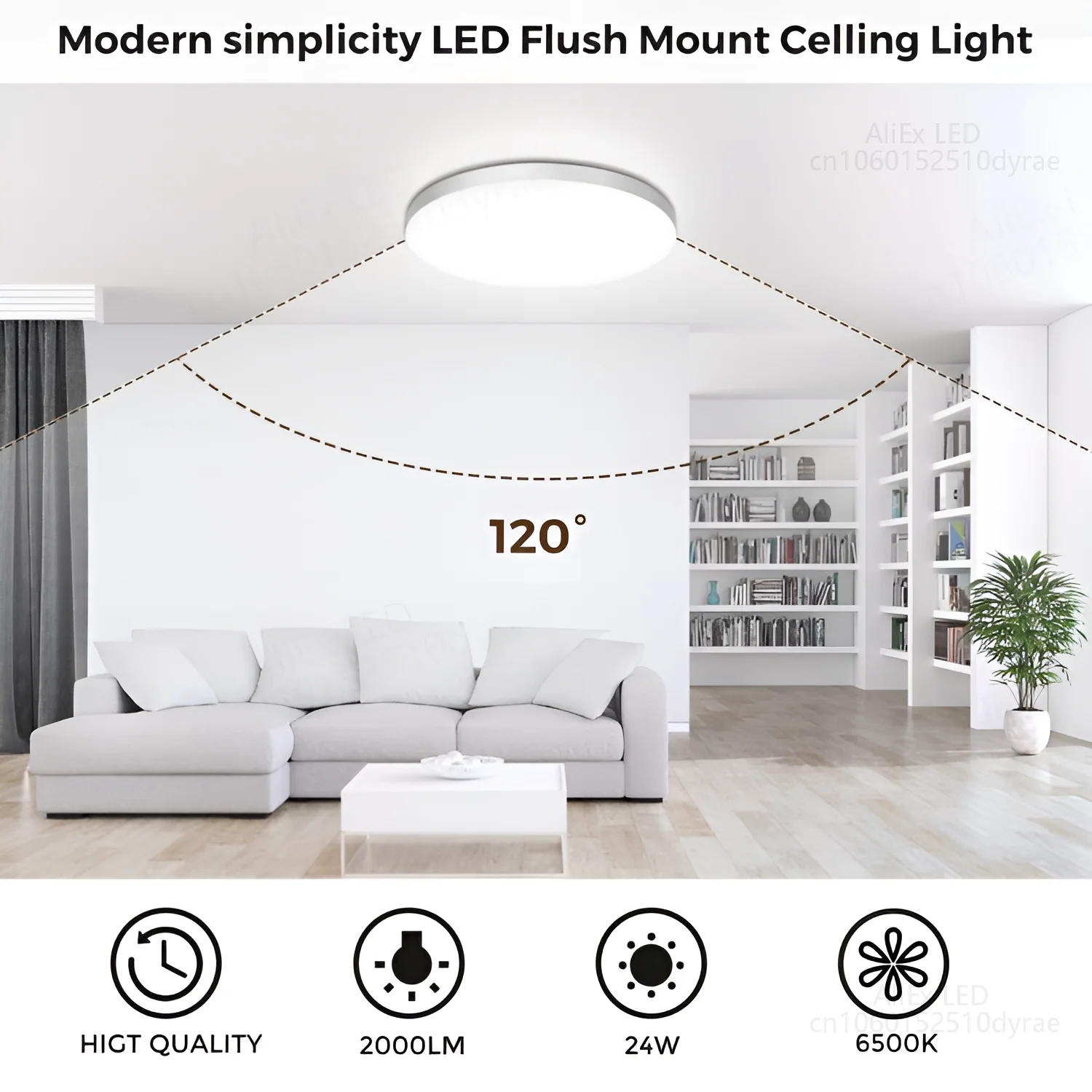 LED Ceiling Light 6W 9W 13W 18W 24W Modern Surface Ceiling Lamp AC85-265V For Kitchen Bedroom Bathroom Lamps