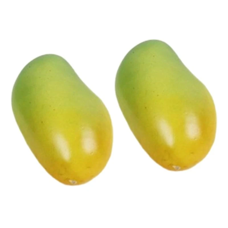 2pcs Artificial Mangoes for Home Kitchen Party Decoration Realistic Faux Fruit