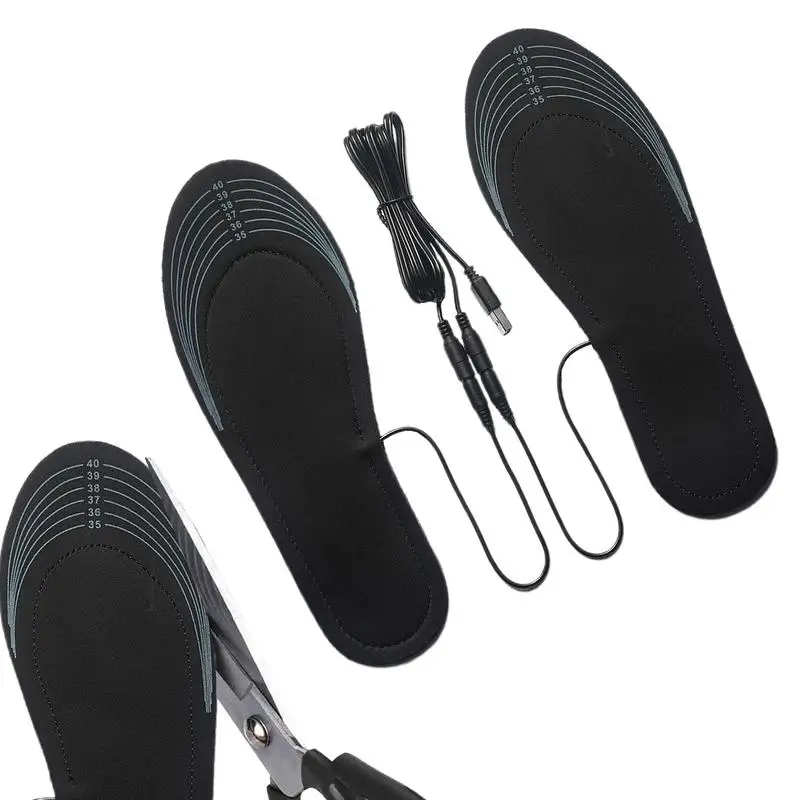 

Foot Warmers Shoes Warmers Portable USB Powered Heated Insoles With Temperature Control For Home Skiing Biking Men